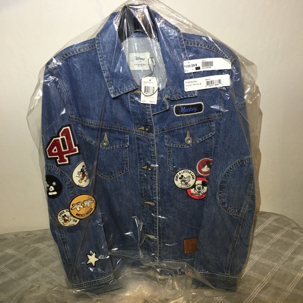 Coach Disney Mickey Patches Jean Jacket F59549